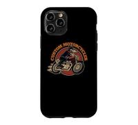 Custodia per iPhone 11 Pro "Custom Motorcycles" Retro Biker Lowbrow Wolf Rockabilly 50s