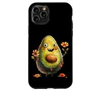 Custodia per iPhone 11 Pro Cute Avocado Graphic For Vegan Women And Girls Happy Face