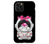 Custodia per iPhone 11 Pro Cute Gnome Cat Mom Graphic For Women Space Astronaut Cat