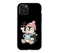 Custodia per iPhone 11 Pro Cute Penguin Hot Cocoa Winter Beanie Scarf Socks
