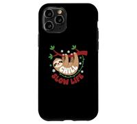 Custodia per iPhone 11 Pro Cute Sloth Sleeping on a Tree Branch Lazy Relax