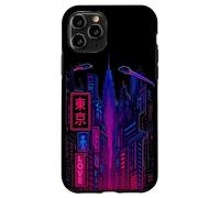 Custodia per iPhone 11 Pro Cyberpunk Cityscape design per i seguaci di sci fi