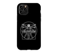 Custodia per iPhone 11 Pro DA Vinci Vitruvian DJ Man Amante della musica house
