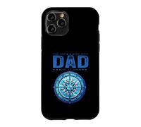 Custodia per iPhone 11 Pro Dad The Man Myth Legend Cool Nautical Compass Festa del papà