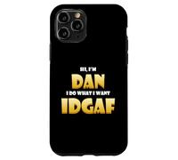 Custodia per iPhone 11 Pro Dan Costume IDGAF Cute Personalized First Name Daniel/Dan
