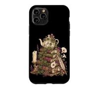 Custodia per iPhone 11 Pro Dark Academia Cottagecore Tea Books Botanical Mushroom