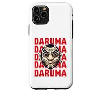 Custodia per iPhone 11 Pro Daruma Maschera Rossa Testo Art Ripeti Espressione Grass