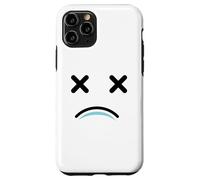 Custodia per iPhone 11 Pro Dead Tired Face - Funny Cartoon White/Blue
