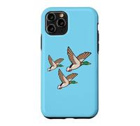 Custodia per iPhone 11 Pro Decorazione da parete retrò kitsch Three Flying Ducks 3 Mallards