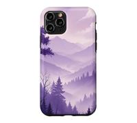 Custodia per iPhone 11 Pro Deep Purple Natura Montagne Escursionismo Escursionismo Vaporwave