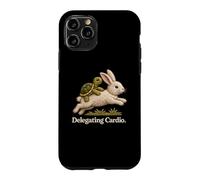 Custodia per iPhone 11 Pro Delegando Cardio Divertente Turtle Bunny Cottagecore