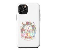 Custodia per iPhone 11 Pro Design floreale per la salute orale del dentista sorridente