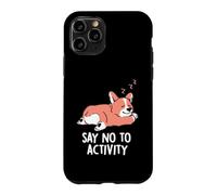 Custodia per iPhone 11 Pro Dì no all'attività Carino che dorme pigro Corgi EduEly