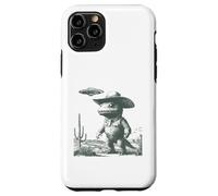 Custodia per iPhone 11 Pro Dinosauro Cowboy UFO Deserto Alieno Divertente Western Dino