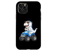 Custodia per iPhone 11 Pro Dinosauro di calcio Monster Truck Graphic per ragazzi