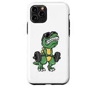 Custodia per iPhone 11 Pro Dinosauro T-Rex Short Arms Funny Weightlifting Dino T Rex