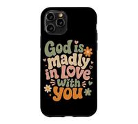 Custodia per iPhone 11 Pro Dio è follemente innamorato di te Fede cristiana Inspirational