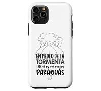 Custodia per iPhone 11 Pro Dios es mi paraguas en medio de la tormenta