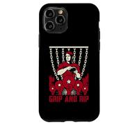 Custodia per iPhone 11 Pro Disco da golf vintage Grip e Rip Frolf Player Retro Propaganda