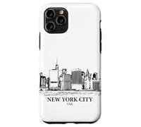 Custodia per iPhone 11 Pro Disegno di paesaggio urbano di New York