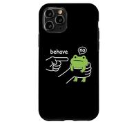 Custodia per iPhone 11 Pro Dishonest Frog Behave No Funny Frog Meme Cartoon Men Women