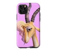 Custodia per iPhone 11 Pro Disney Zootopia 2 Gazelle Pop Star Big Face Purple-Pink