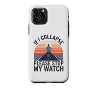 Custodia per iPhone 11 Pro Divertente correre se collasso, per favore fermate il mio orologio Runner Men