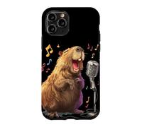 Custodia per iPhone 11 Pro Divertente costume da capibara per gli amanti del karaoke