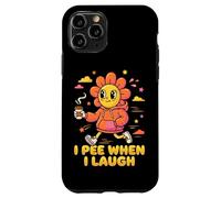 Custodia per iPhone 11 Pro Divertente girasole retrò che faccio pipì quando rido Amante