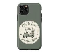 Custodia per iPhone 11 Pro Divertente golf cart golfista Fore Fun alcune palline da golf