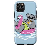 Custodia per iPhone 11 Pro Divertente Koala Pool Float Flamingo Summer Party