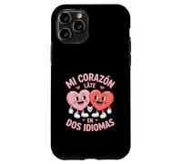 Custodia per iPhone 11 Pro Divertente Mi Corazon Cuori Carini Tenendosi Per Mano Dicendo