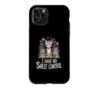 Custodia per iPhone 11 Pro Divertente, NON HO IL CONTROLLO SUGLI SCAFFALI Cat Mom Reading Girl Readers