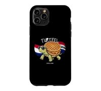 Custodia per iPhone 11 Pro Divertente TARTARUGA e STROOPWAFEL dai Paesi Bassi