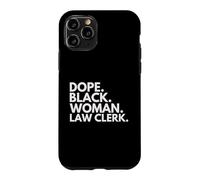 Custodia per iPhone 11 Pro Dope Black Woman Impiegato giuridico Impiegati di diritto afroamericani