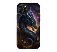 Custodia per iPhone 11 Pro Drago nello spazio una leggenda incontra la fantascienza