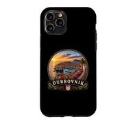 Custodia per iPhone 11 Pro Dubrovnik Croazia Tramonto City Wall View