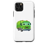 Custodia per iPhone 11 Pro Dumpy The Garbage Truck Sorridente Personaggio Design per Bambini