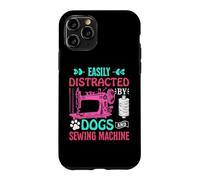 Custodia per iPhone 11 Pro Easily Distracted By Dogs And Sewing Machine Seamstress