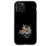 Custodia per iPhone 11 Pro Easter Bunny e T-Rex Monster Truck Funny Boys Digger