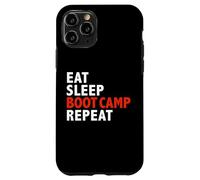 Custodia per iPhone 11 Pro Eat Sleep Boot Camp Repeat Divertente regalo per allenamento fitness