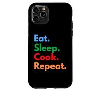Custodia per iPhone 11 Pro Eat Sleep Cook Repeat per chef, studenti di cucina e amanti