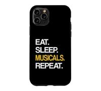 Custodia per iPhone 11 Pro Eat Sleep Musical Repeat Broadway Theatre