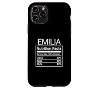 Custodia per iPhone 11 Pro Emilia Valori nutrizionali Class Sass Style Funny Name Parody