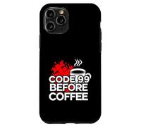Custodia per iPhone 11 Pro ER Nurse Code 99 Before Coffee Medical Humor
