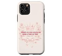 Custodia per iPhone 11 Pro Ester 4 14 Versi cristiani Corona floreale Regina Fede