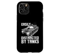 Custodia per iPhone 11 Pro Facilmente distratto dai carri armati, M1 Abrams Battle Tank Divertente