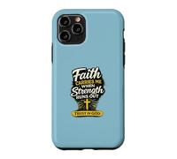 Custodia per iPhone 11 Pro Faith Carries Me When Strength Runs Out Design Christian