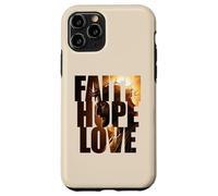 Custodia per iPhone 11 Pro Faith Hope & Love - Jesus Christ Christian Faith Color Text