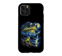 Custodia per iPhone 11 Pro Fantastica opera d'arte fantasy a forma di rana illuminata dalla luna